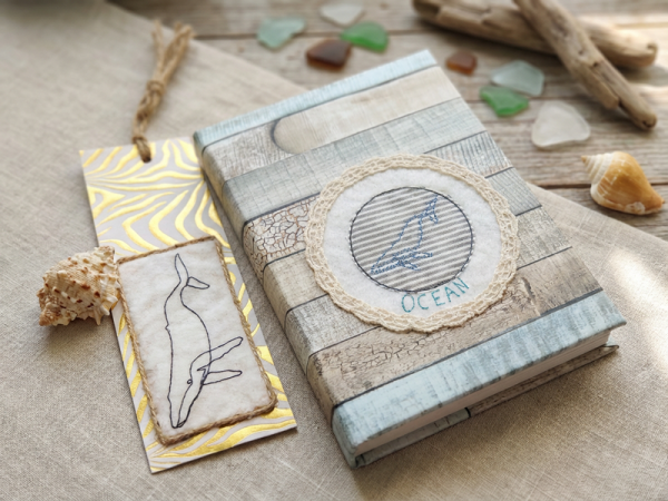 Save The Ocean - redwork Stickdatei